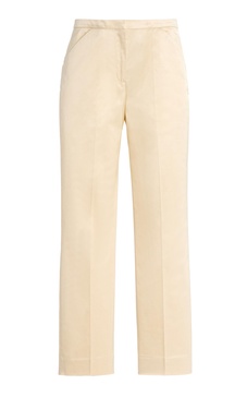 Cropped Cotton-Blend Straight-Leg Pants