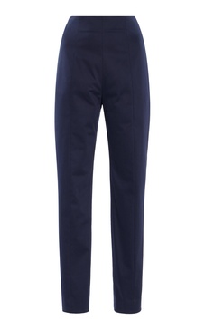 Cropped Stretch-Cotton Straight-Leg Pants