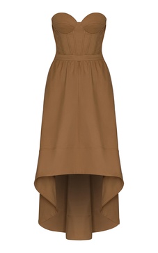 Shahi Cotton Twill Bustier Midi Dress