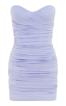 Ruched Jersey-Crepe Mini Dress