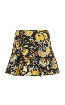 Ryla Printed Silk Mini Skirt