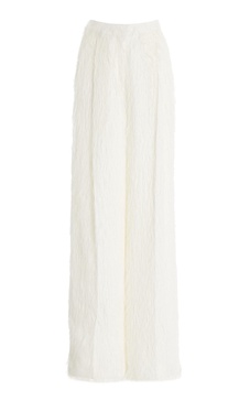 Fringed Fil Coupe Wide-Leg Pants