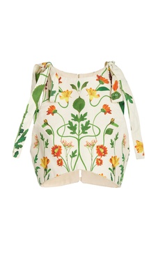 Olmeca Primavera Cotton Cropped Top