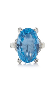 Mermaid 18K White Gold, Rhodium Vermeil Multi-Gem Ring