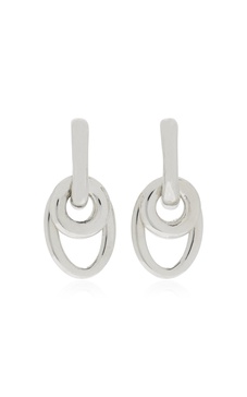 Ellipses Sterling Silver Hoop Earrings