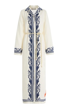 Marine Linen Midi Shirt Dress