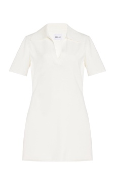 Tech-Knit Polo Mini Dress