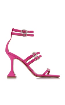 Robyn Crystal-Embellished Patent Leather Sandals