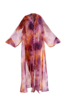 Nali Printed Organza Robe