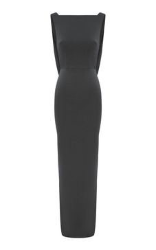 Open-Back Satin-Crepe Gown