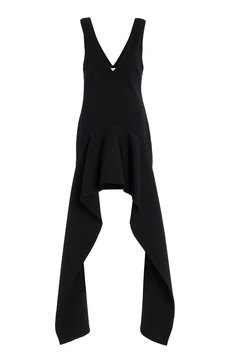 Draped Twill Mini Dress