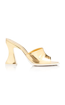 Cha-Cha Metallic Leather Sandals