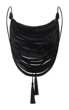 Tierra De Oro Fringed Satin Crop Top
