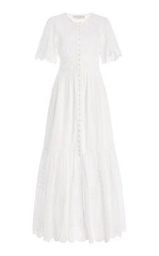 Idella Embroidered Cotton Voile Maxi Dress