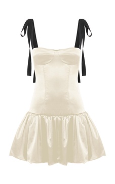 Patrice Bustier Satin Mini Dress