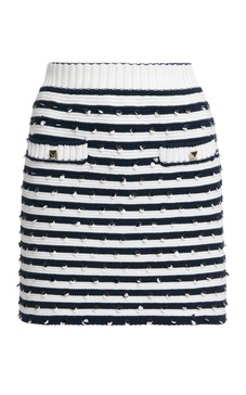 Embellished Cotton Mini Skirt