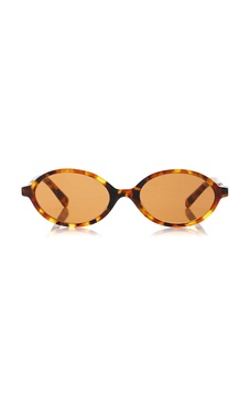 Regard Oval-Frame Acetate Sunglasses