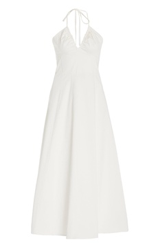 The Halting Traffic Cotton Maxi Halter Dress
