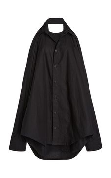 Suspended Cotton Mini Shirt Dress