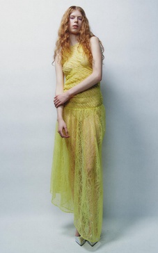 Eliza Shirred Lace Maxi Dress