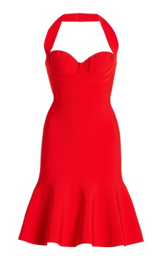 Iconic Bra Crepe Bustier Mini Dress