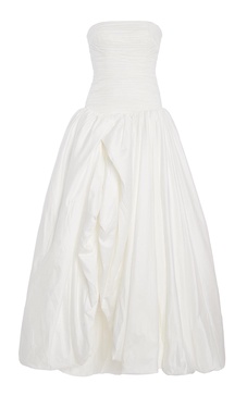 Violette Bubble-Hem Cotton Maxi Dress