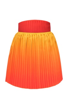 Kata Pleated Satin Mini Skirt