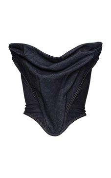 Strapless Denim Corset Top