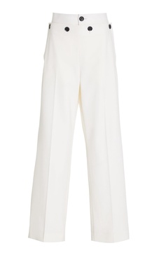 Oliver Wool Gabardine Straight-Leg Pants