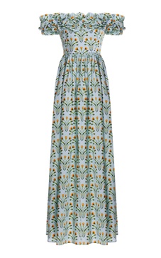 Espliego Diente De Leon Amanecer Cotton Maxi Dress