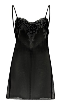Lace-Trimmed Tulle Camisole Top