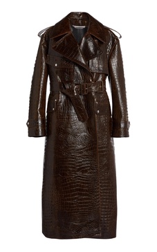 Croc-Embossed Altermat Trench Coat