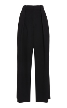 Pleated Grain Du Poudre Wool Pants