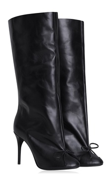 Wide Leather Knee Boots