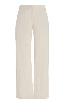 Linen Straight-Leg Pants