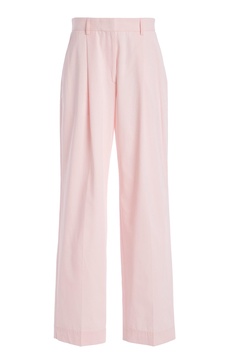 Cotton Straight-Leg Pants