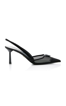 Mesh Slingback Pumps