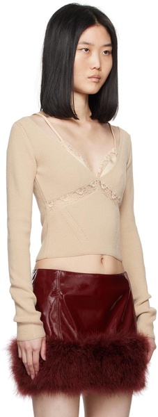 Beige Lace Sweater