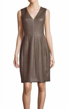 livie quilted dress in grey dusk