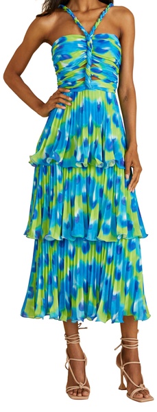AMUR Women's Brant Tiered Midi Dress
