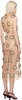 Beige & Black Zelle Midi Dress