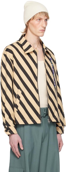 Black & Beige Domino Stripe Jacket