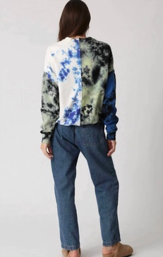 bhodi sweatshirt-epic in chartreuse/sapphire/sage