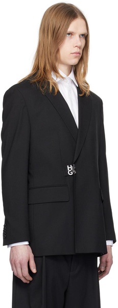 Black Textured Blazer