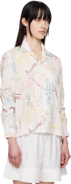 White Signature Scrawl Shirt