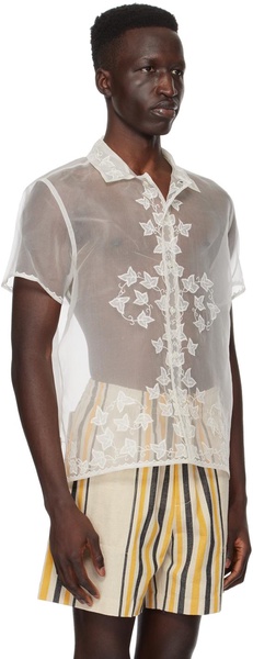 White Ivy Appliqué Shirt