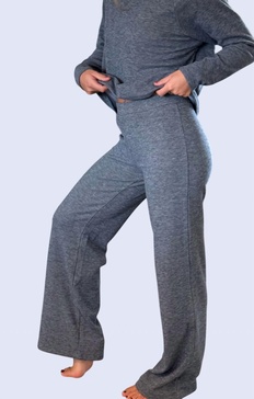 wide leg lounge pant in blue