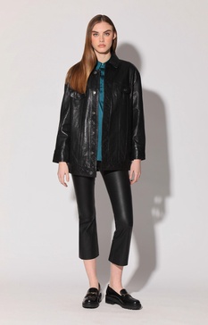 sutton jacket, black - vt wash leather