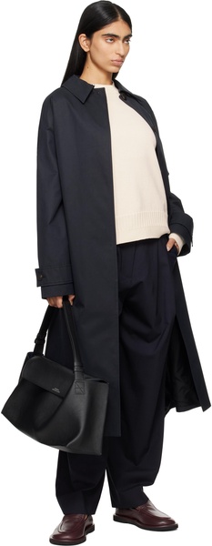 SSENSE Exclusive Navy Double Pleat Front Trousers