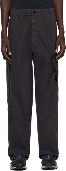 Black Microreps Boxy Lens Cargo Pants